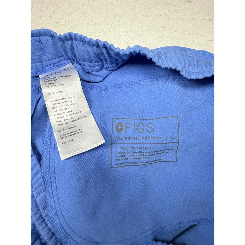 FIGS Tansen Blue Scrub Jogger Pants Mens Large Technical Collection